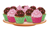 a lot of cupcakes